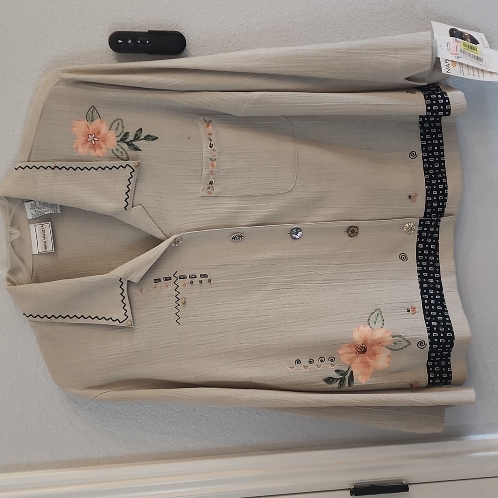 Napa Valley long sleeve thin blazer jacket size 2x nwt.